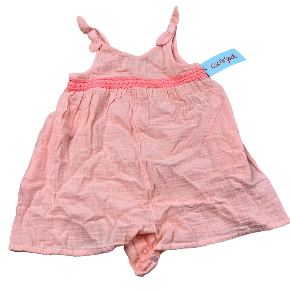 Cat & Jack Toddler Girls' Peach Tank Romper - Size 4T - NWT